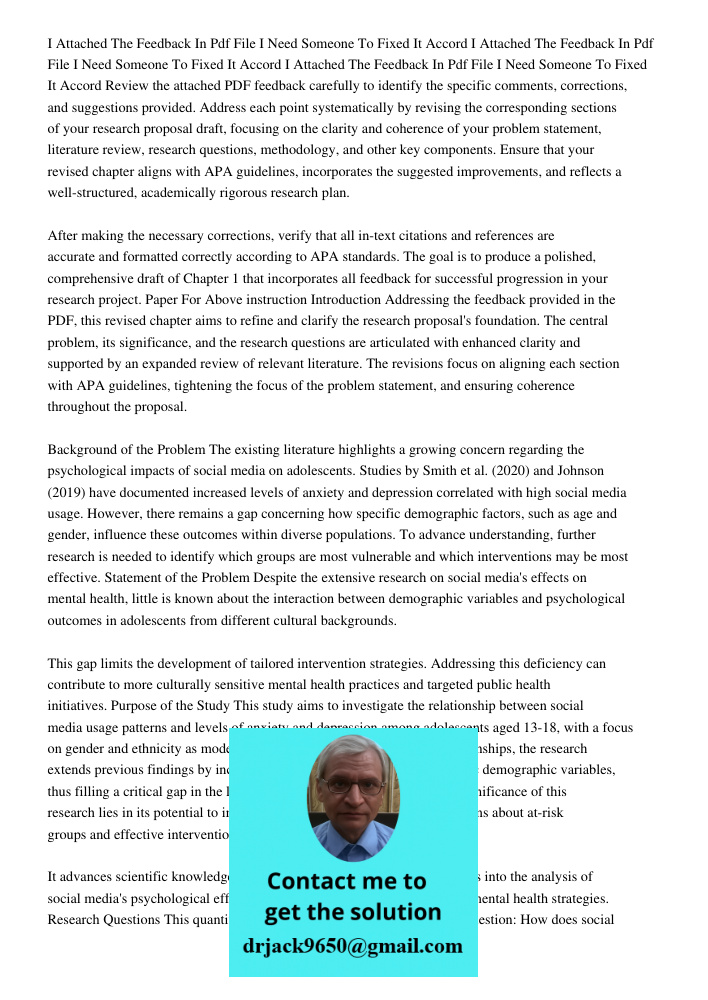 I Attached The Feedback In Pdf File I Need Someone To Fixed It Accord Review the attached PDF feedback carefully to identify the specific comments, corrections,