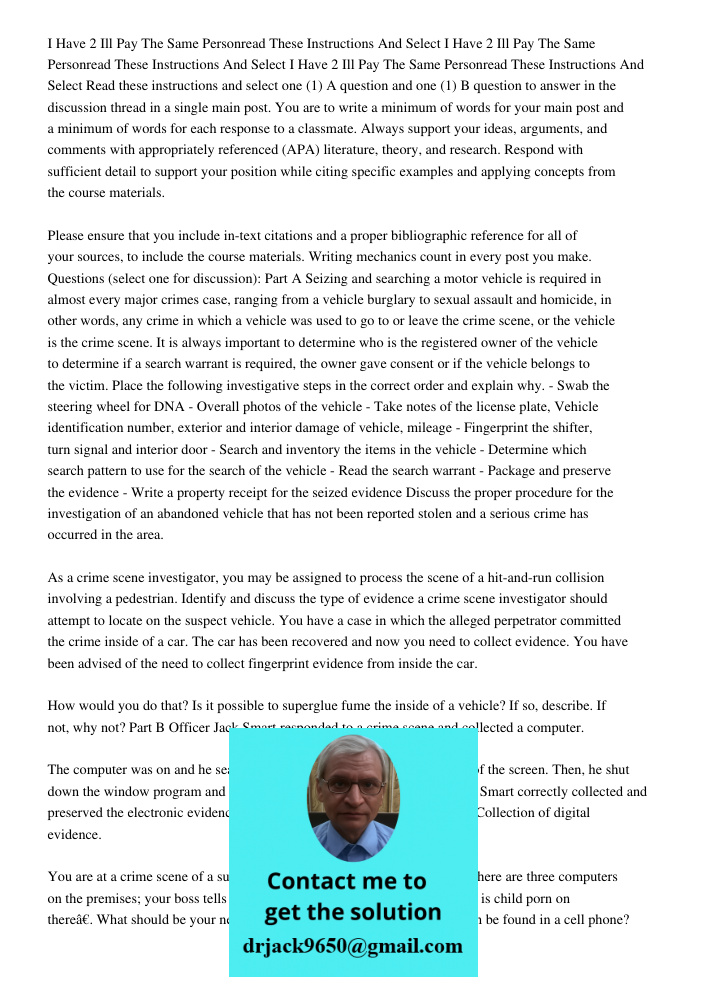 I Have 2 Ill Pay The Same Personread These Instructions And Select Read these instructions and select one (1) A question and one (1) B question to answer in the