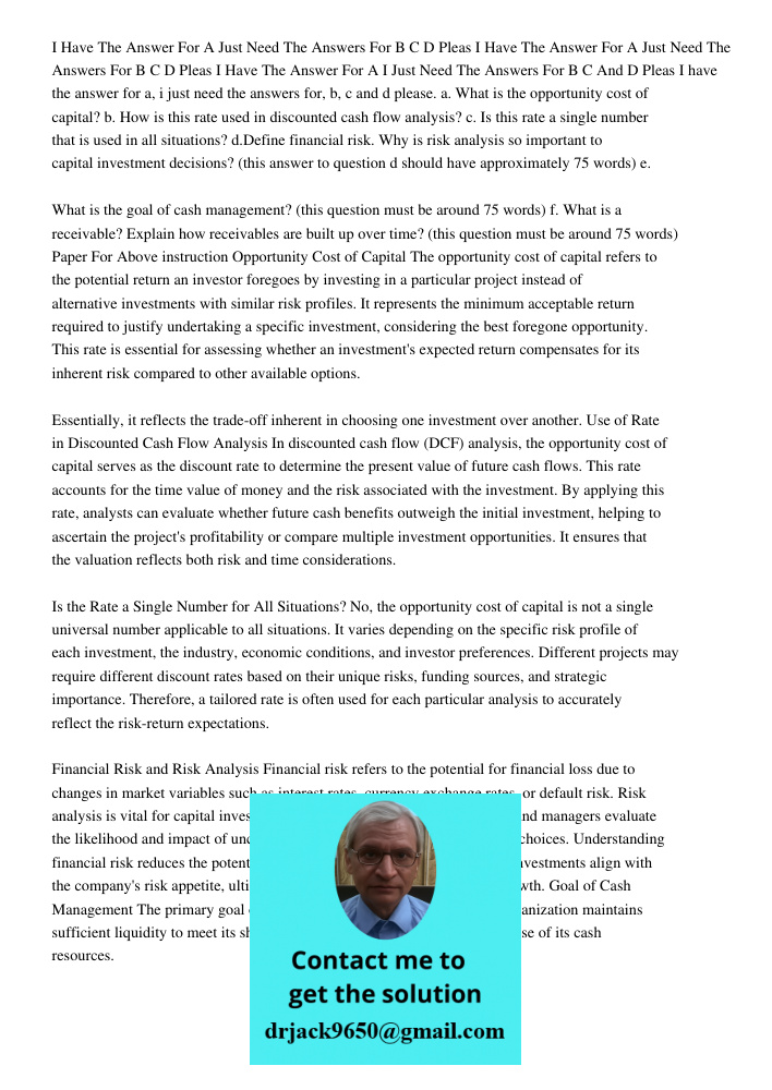 I Have The Answer For A I Just Need The Answers For B C And D Pleas I have the answer for a, i just need the answers for, b, c and d please. a. What is the oppo