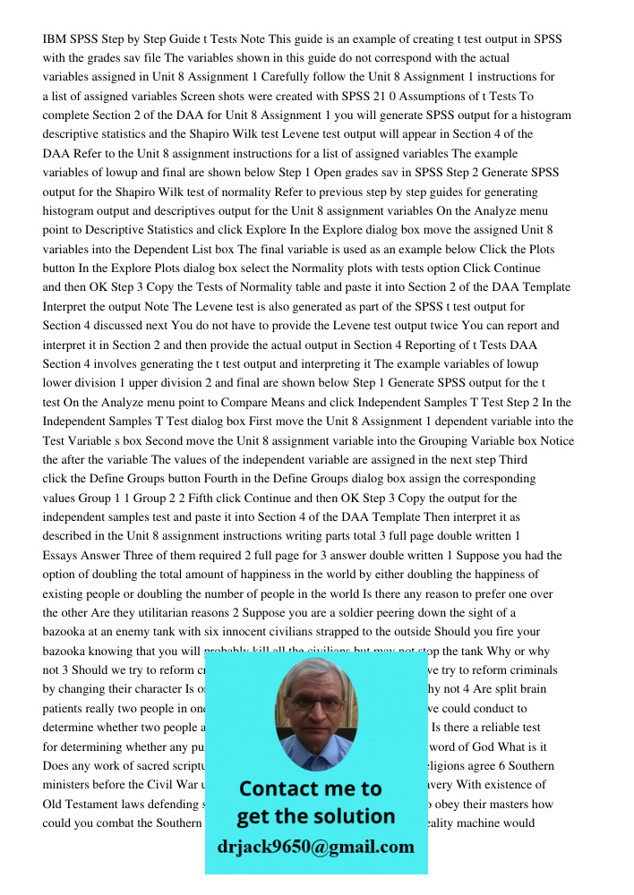 Paper For Above instruction The provided guide offers a comprehensive step-by-step process for conducting independent-samples t-tests using IBM SPSS, specifical
