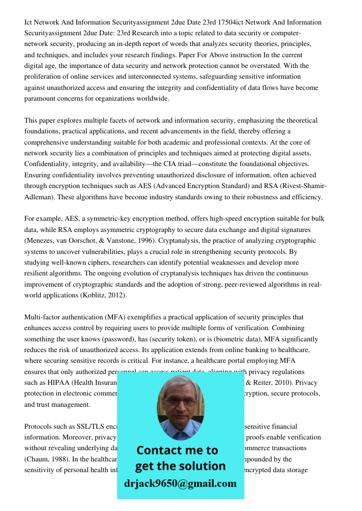 Research into a topic related to data security or computer-network security, producing an in-depth report of 1500-2000 words that analyzes security theories, pr