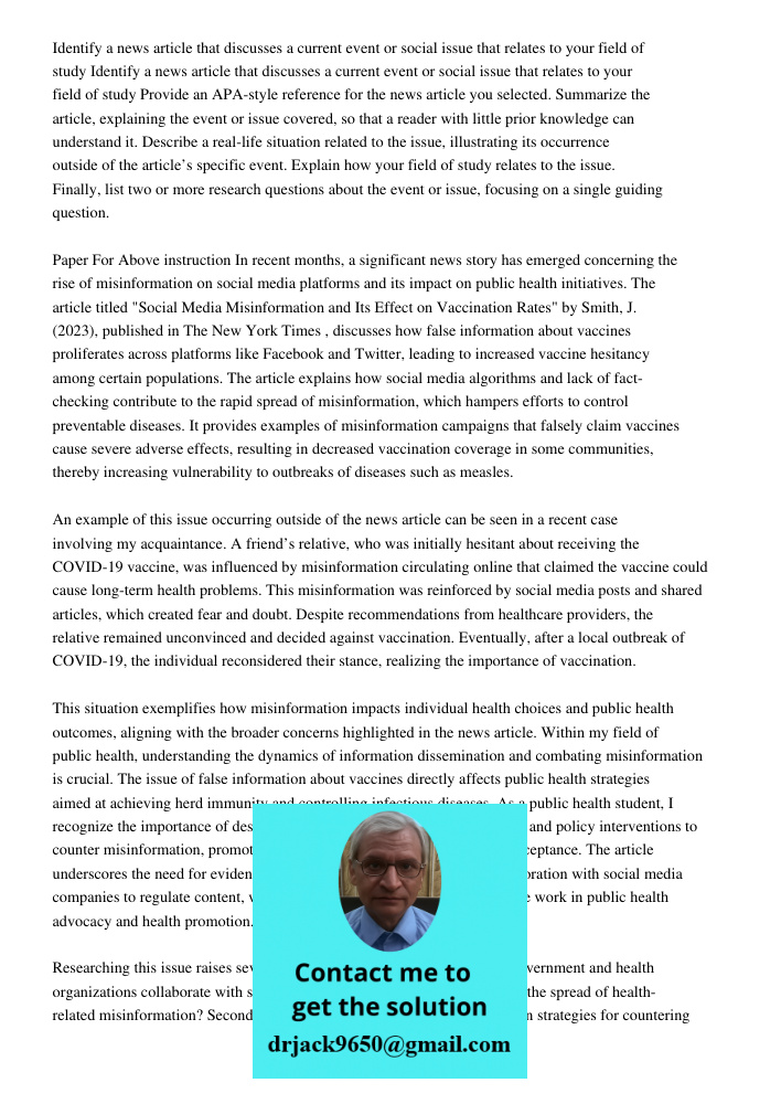 Provide an APA-style reference for the news article you selected. Summarize the article, explaining the event or issue covered, so that a reader with little pri