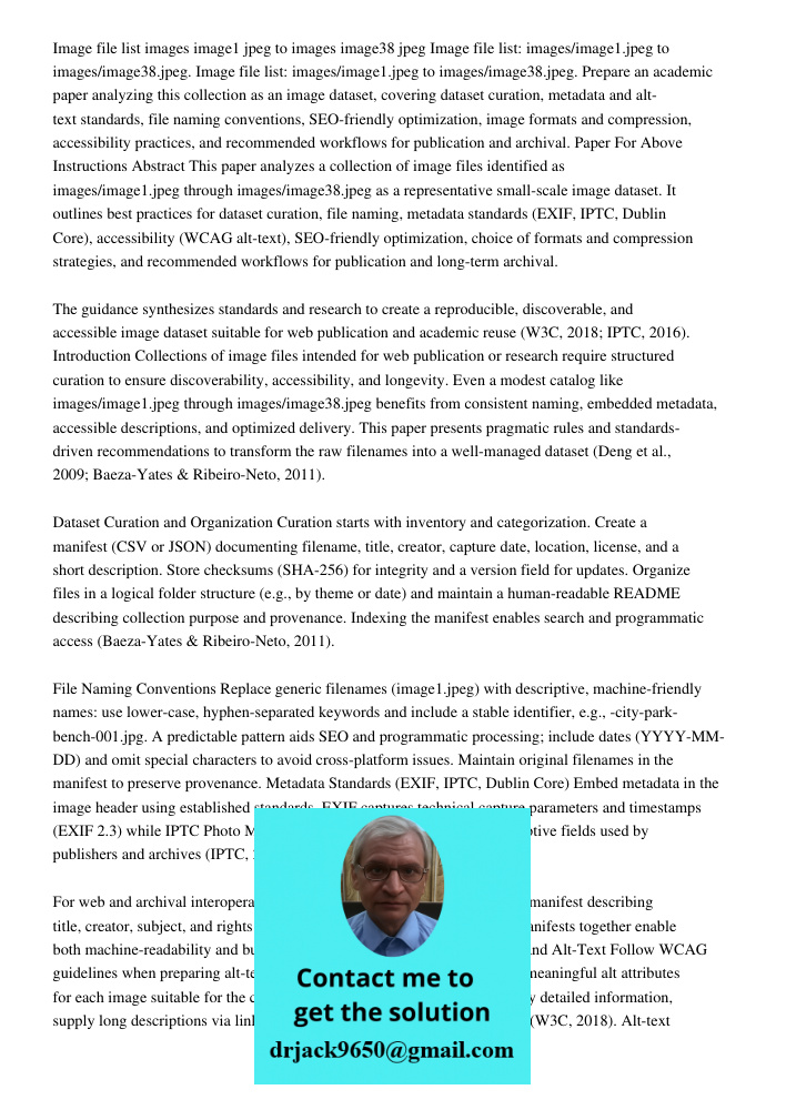 Image file list: images/image1.jpeg to images/image38.jpeg. Prepare an academic paper analyzing this collection as an image dataset, covering dataset curation, 