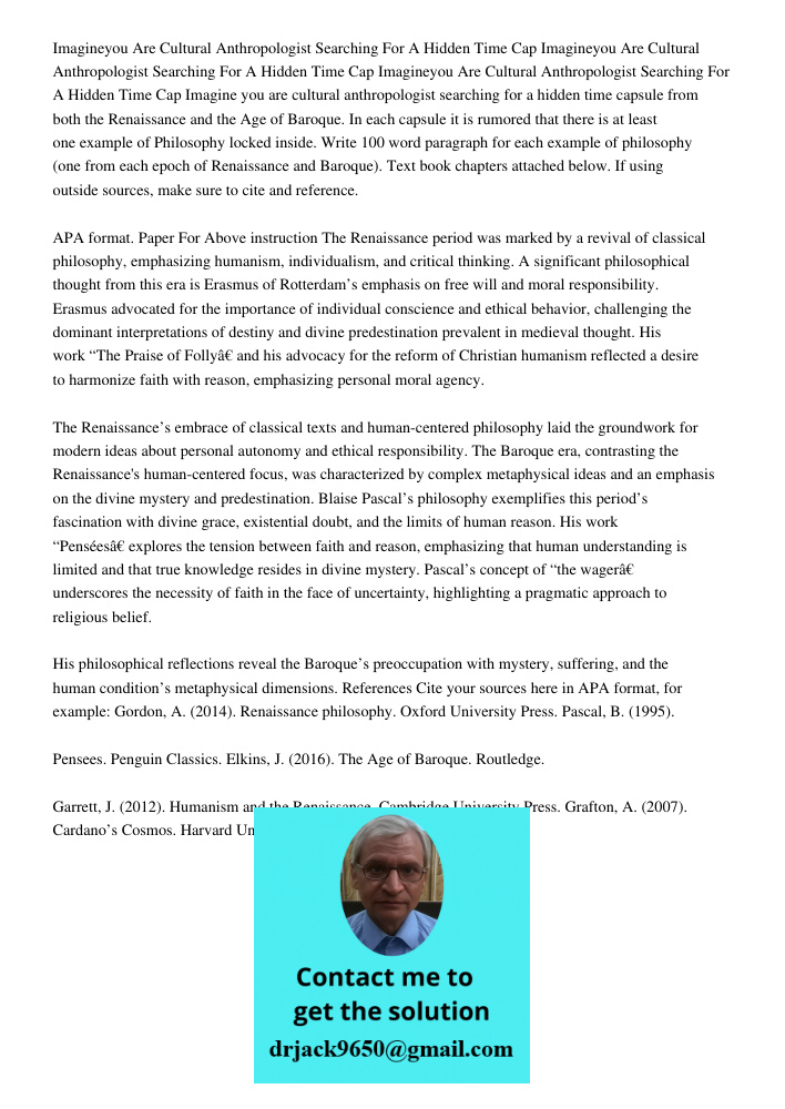 Imagineyou Are Cultural Anthropologist Searching For A Hidden Time Cap Imagine you are cultural anthropologist searching for a hidden time capsule from both the