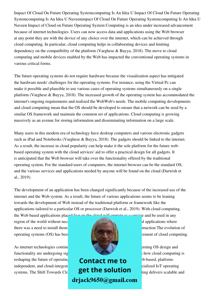 Naveenimpact Of Cloud On Future Operating Systemcomputing Is An Idea U Naveen Impact of Cloud on Future Operating System Computing is an idea under increased ad