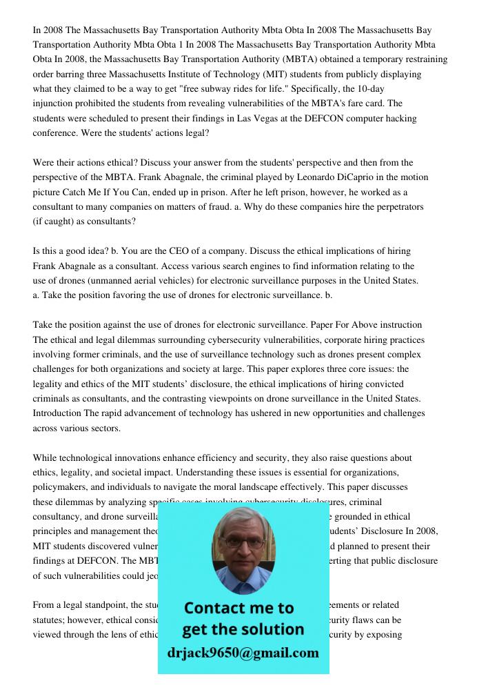 In 2008 The Massachusetts Bay Transportation Authority Mbta Obta In 2008, the Massachusetts Bay Transportation Authority (MBTA) obtained a temporary restraining