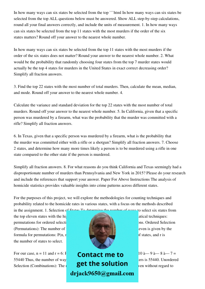 In How Many Ways Can Six States Be Selected From The Top