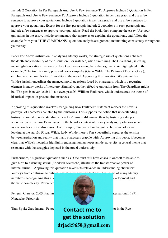 Include 2 quotation in per paragraph and use a few sentence to approve your quotations. Include 2 quotation in per paragraph and use a few sentence to approve y