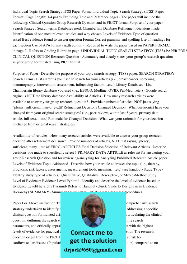 Page Length 3-4 Pages Excluding Title And Reference Pages The Paper · Page Length: 3-4 pages Excluding Title and Reference pages · The paper will include the fo