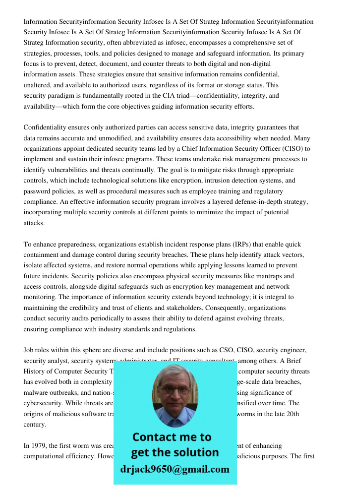 Information Securityinformation Security Infosec Is A Set Of Strateg Information security, often abbreviated as infosec, encompasses a comprehensive set of stra