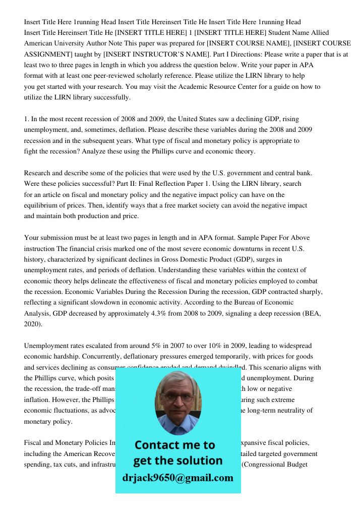 [INSERT TITLE HERE] 1 [INSERT TITLE HERE] Student Name Allied American University Author Note This paper was prepared for [INSERT COURSE NAME], [INSERT COURSE A