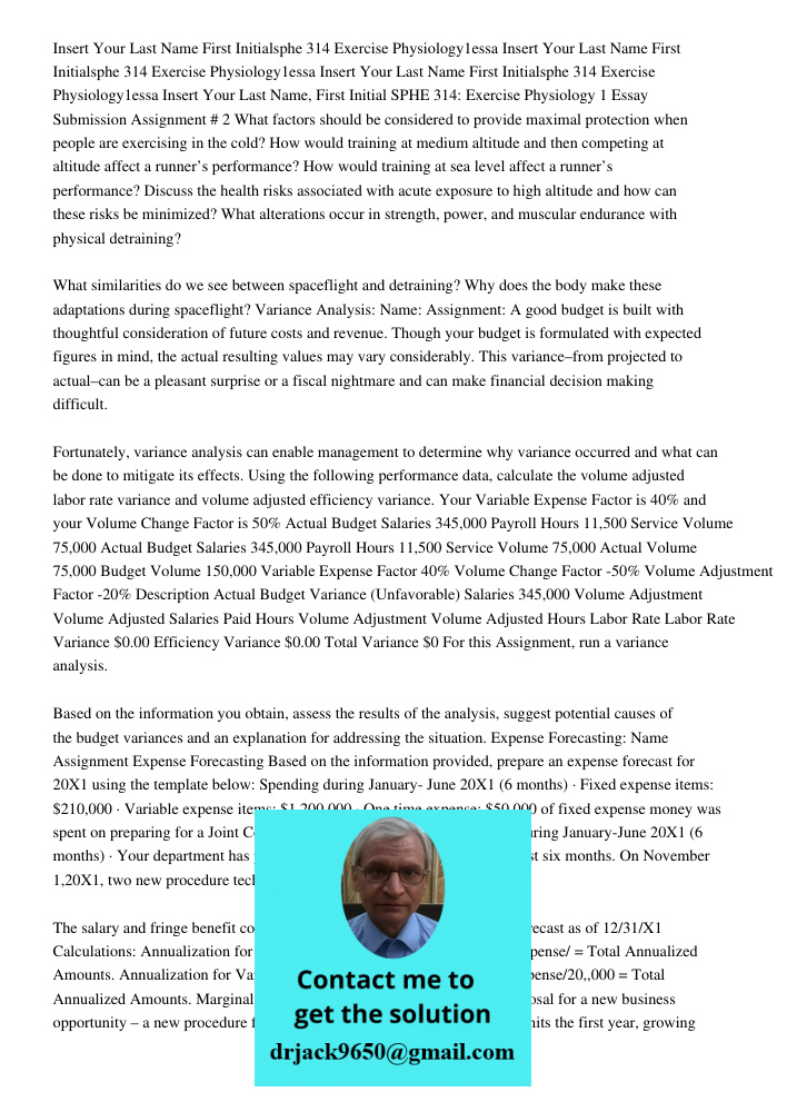 Insert Your Last Name First Initialsphe 314 Exercise Physiology1essa Insert Your Last Name, First Initial SPHE 314: Exercise Physiology 1 Essay Submission Assig
