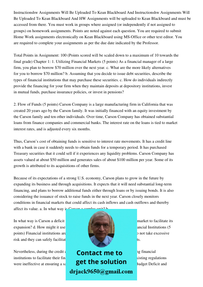 HW Assignments will be uploaded to Kean Blackboard and must be accessed from there. You must work in groups where assigned (or independently if not assigned to 