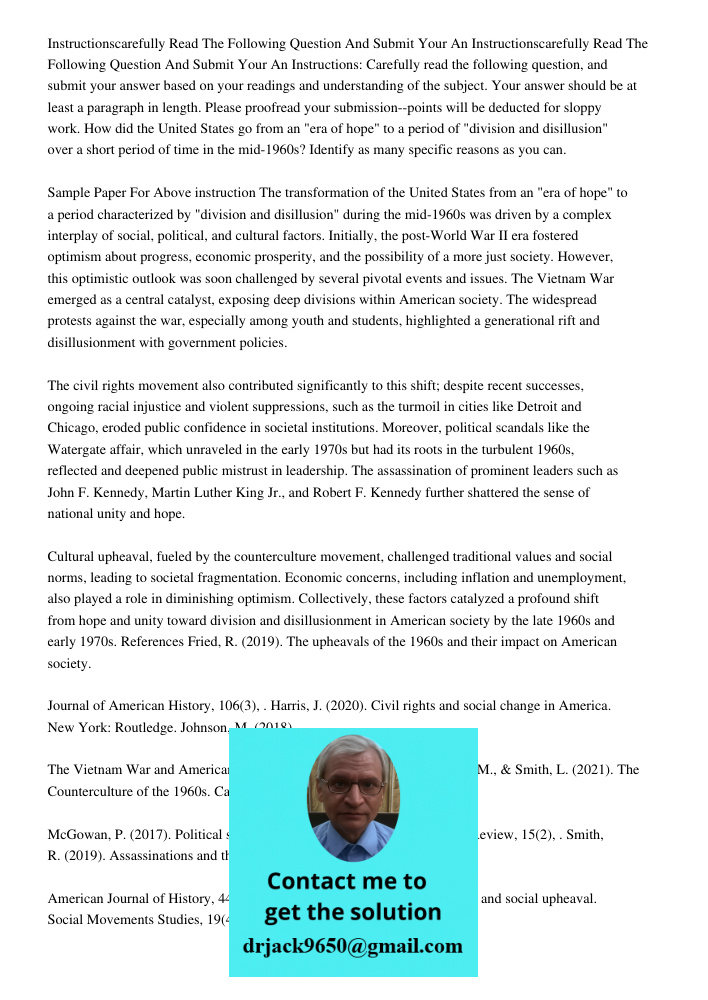 Instructions: Carefully read the following question, and submit your answer based on your readings and understanding of the subject. Your answer should be at le