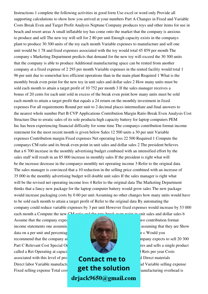 Instructions: Complete The Following Activities In Good F