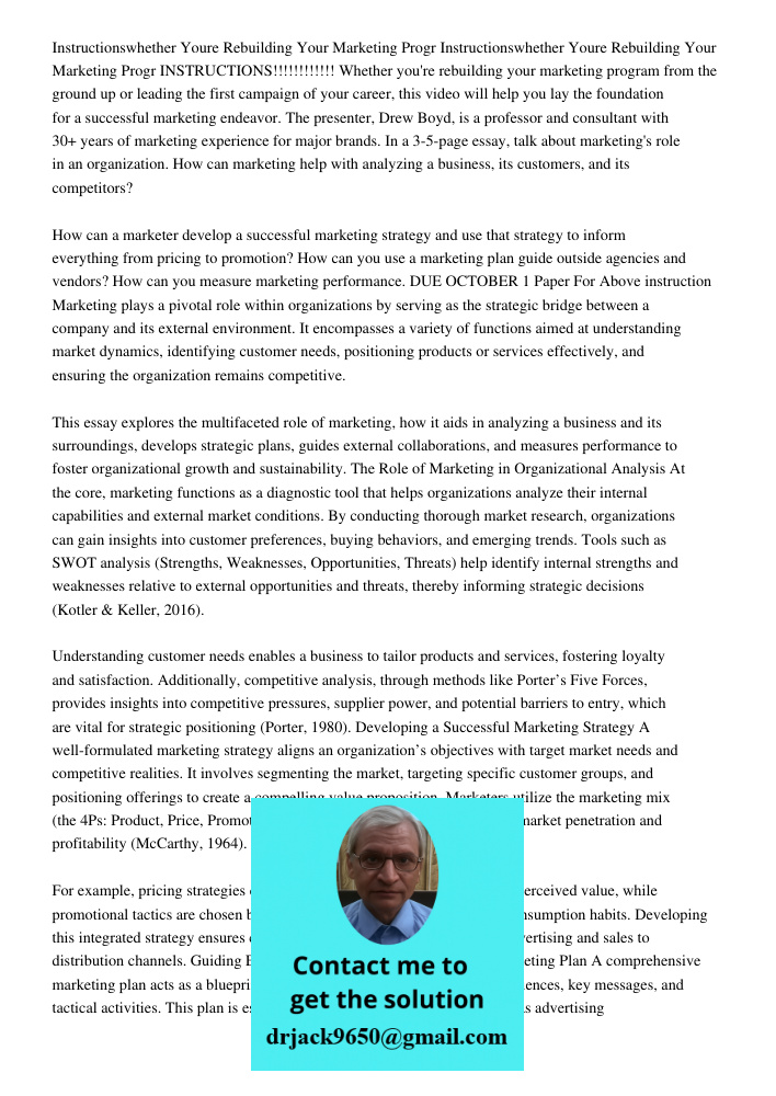 INSTRUCTIONS!!!!!!!!!!!! Whether you're rebuilding your marketing program from the ground up or leading the first campaign of your career, this video will help 