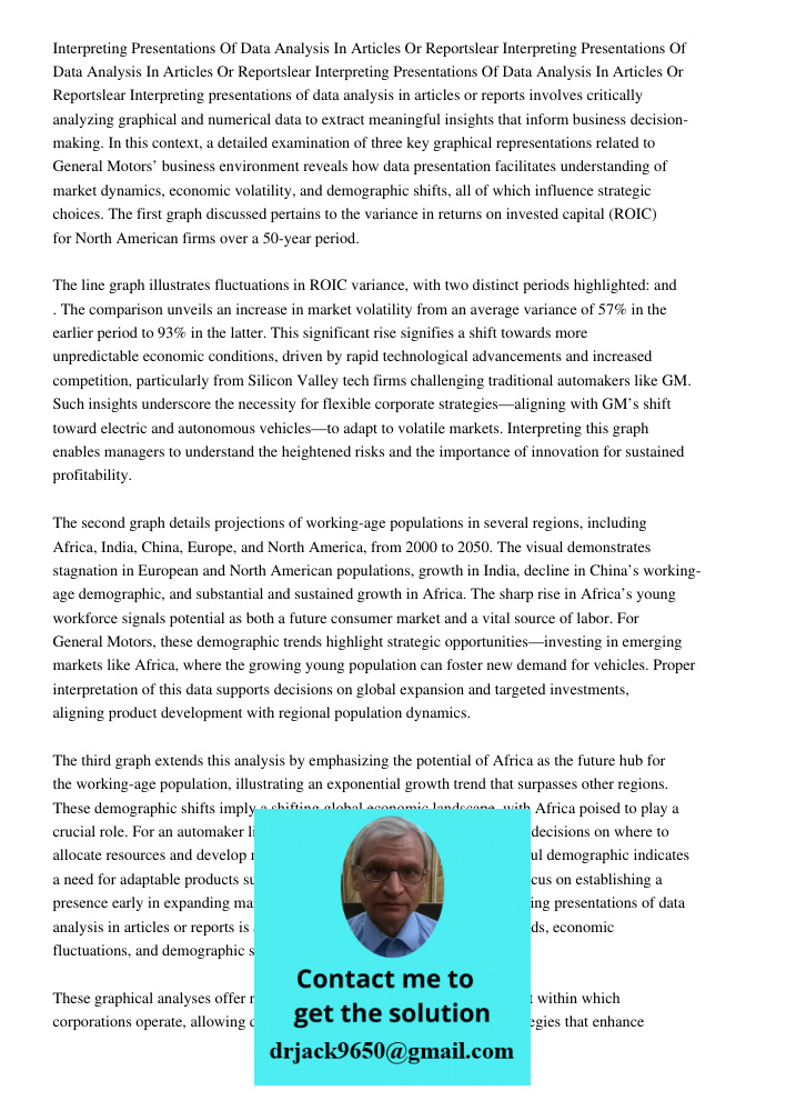 Interpreting Presentations Of Data Analysis In Articles Or Reportslear Interpreting presentations of data analysis in articles or reports involves critically an