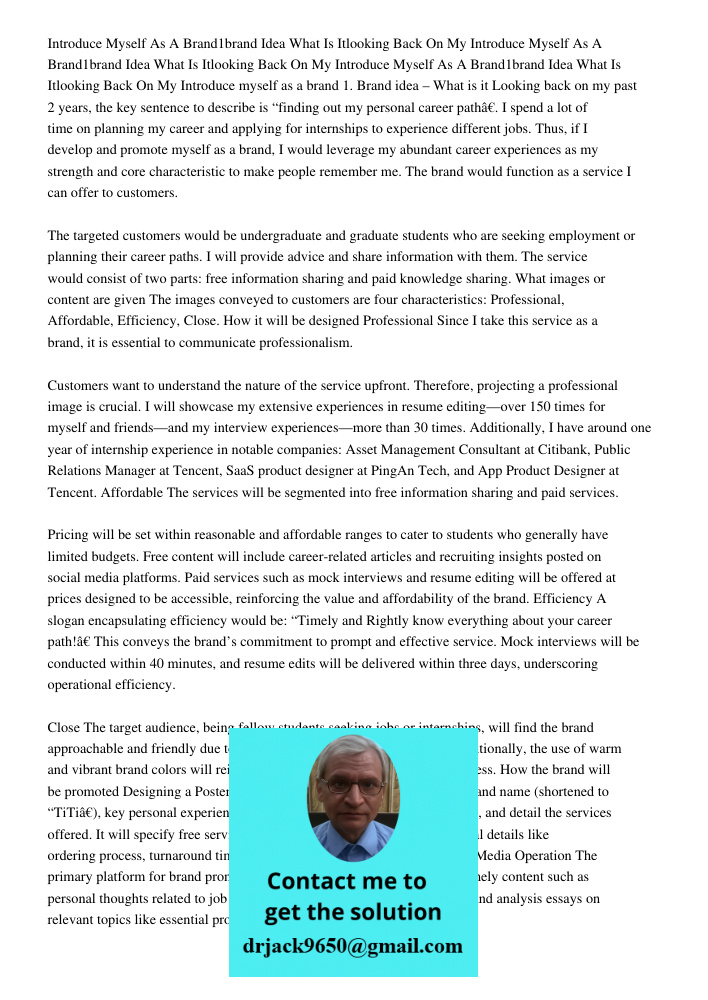 Introduce Myself As A Brand1brand Idea What Is Itlooking Back On My Introduce myself as a brand 1. Brand idea – What is it Looking back on my past 2 years, the 