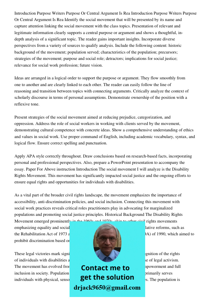 Identify the social movement that will be presented by its name and capture attention linking the social movement with the class topics. Presentation of relevan