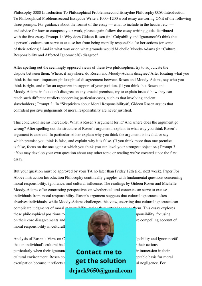 Write a 1000–1200 word essay answering ONE of the following three prompts. For guidance about the format of the essay — what to include in the header, etc. — an