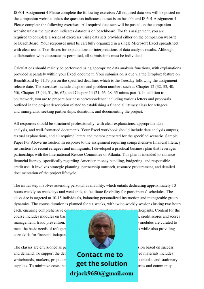 For this assignment, you are required to complete a series of exercises using data sets provided either on the companion website or BeachBoard. Your responses m