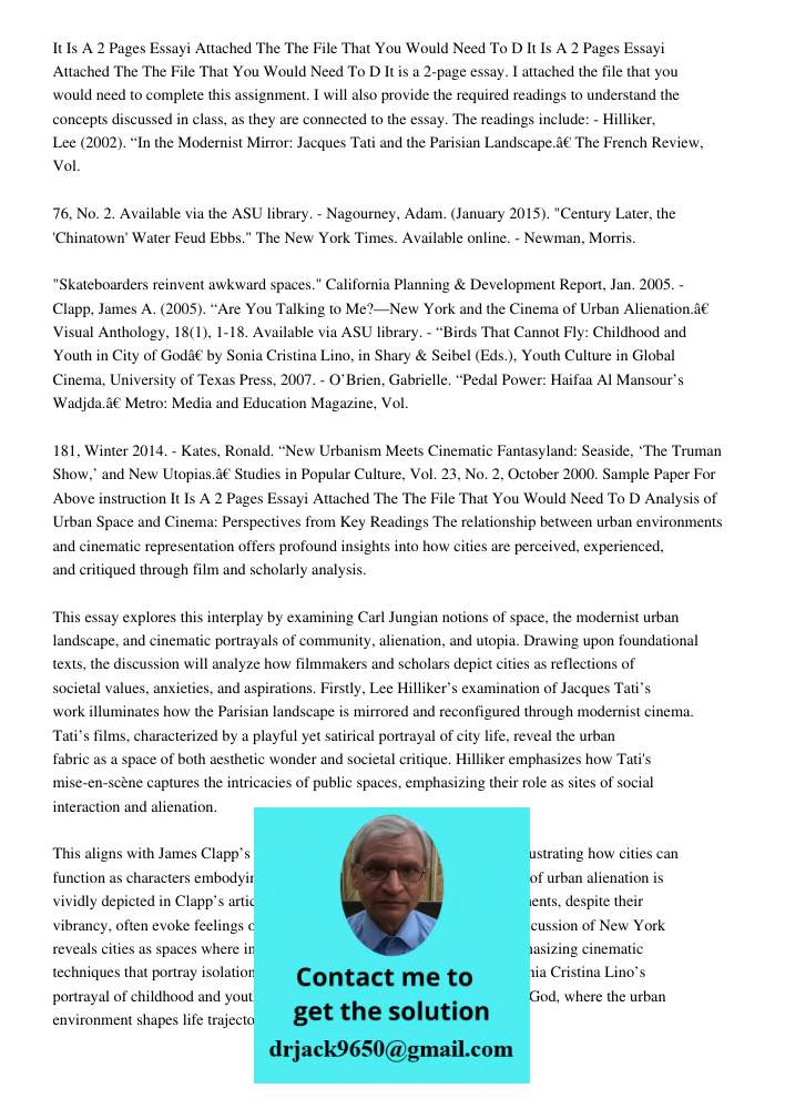 It is a 2-page essay. I attached the file that you would need to complete this assignment. I will also provide the required readings to understand the concepts 