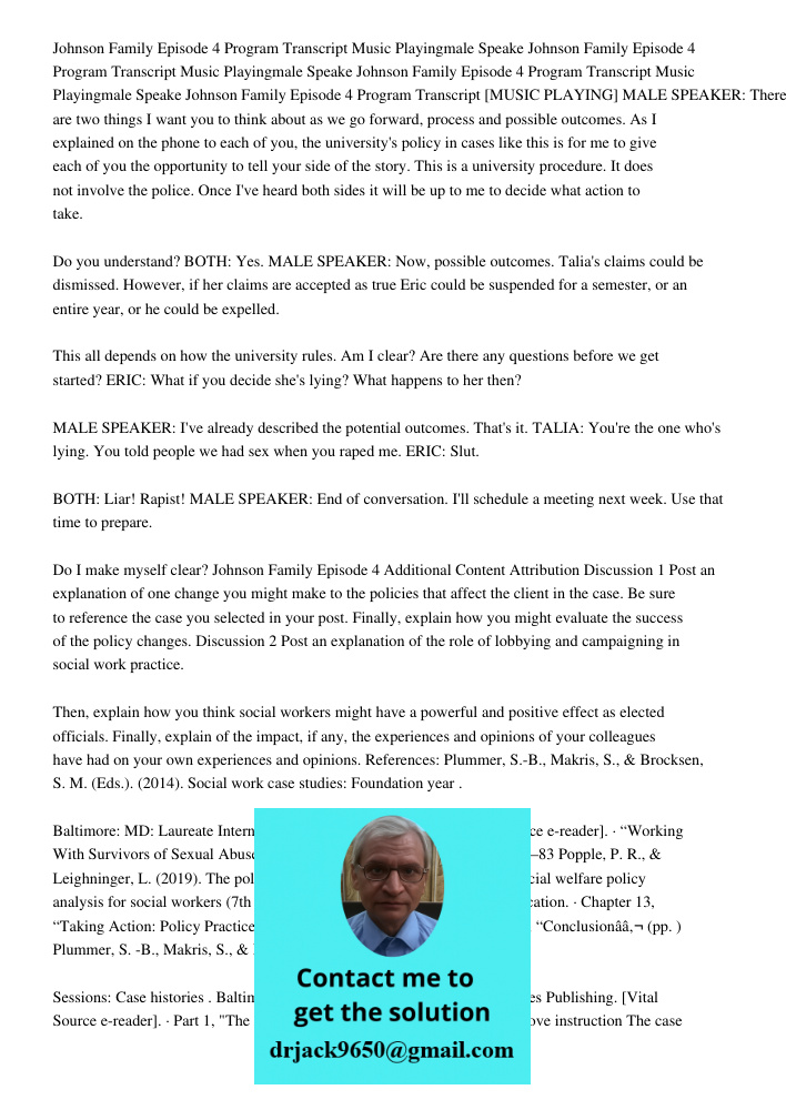 Johnson Family Episode 4 Program Transcript Music Playingmale Speake Johnson Family Episode 4 Program Transcript [MUSIC PLAYING] MALE SPEAKER: There are two thi