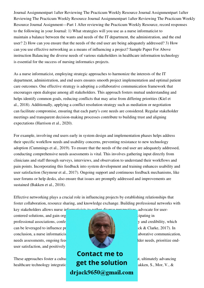 Journal Assignmentpart 1after Reviewing The Practicum Weekly Resource Journal Assignment—Part 1 After reviewing the Practicum Weekly Resource, record responses 