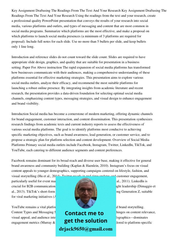 Using the readings from the text and your research, create a professional quality PowerPoint presentation that conveys the results of your research into social 