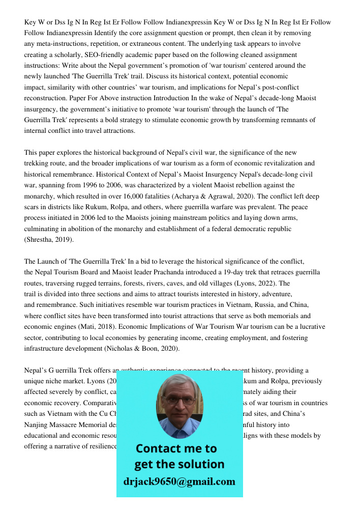 Identify the core assignment question or prompt, then clean it by removing any meta-instructions, repetition, or extraneous content. The underlying task appears