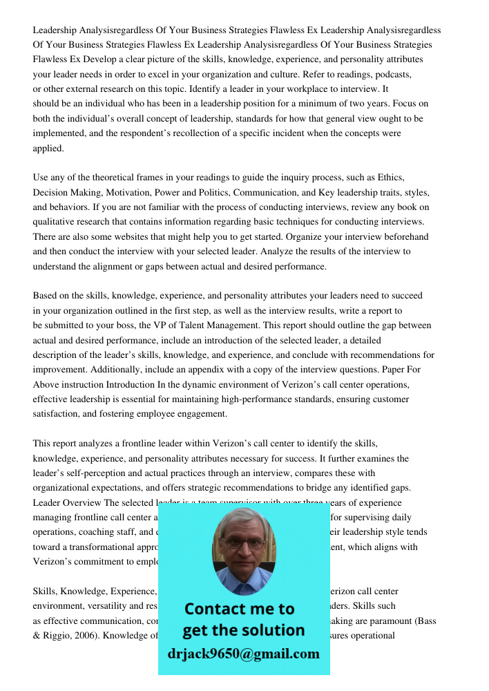 Leadership Analysisregardless Of Your Business Strategies Flawless Ex Develop a clear picture of the skills, knowledge, experience, and personality attributes y