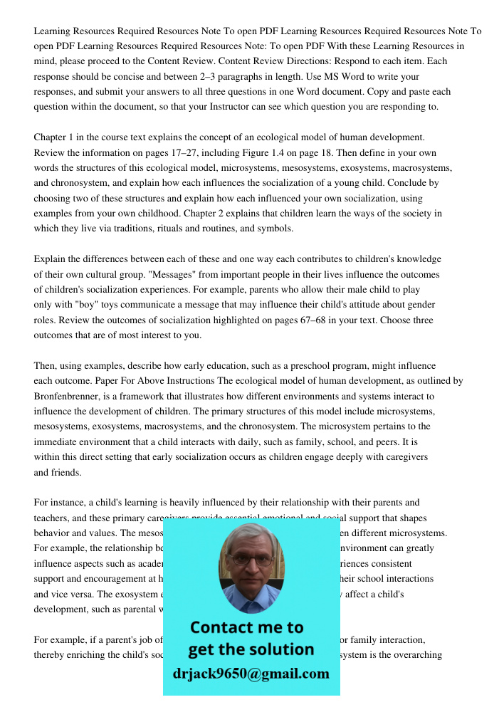 Learning Resources Required Resources Note To open PDF With these Learning Resources in mind, please proceed to the Content Review. Content Review Directions: R