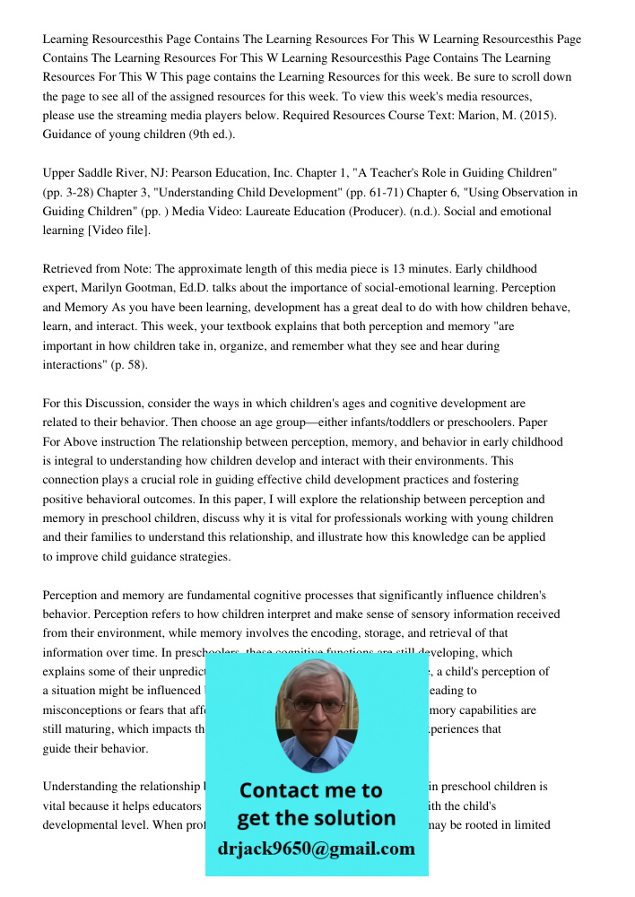 Learning Resourcesthis Page Contains The Learning Resources For This W This page contains the Learning Resources for this week. Be sure to scroll down the page 