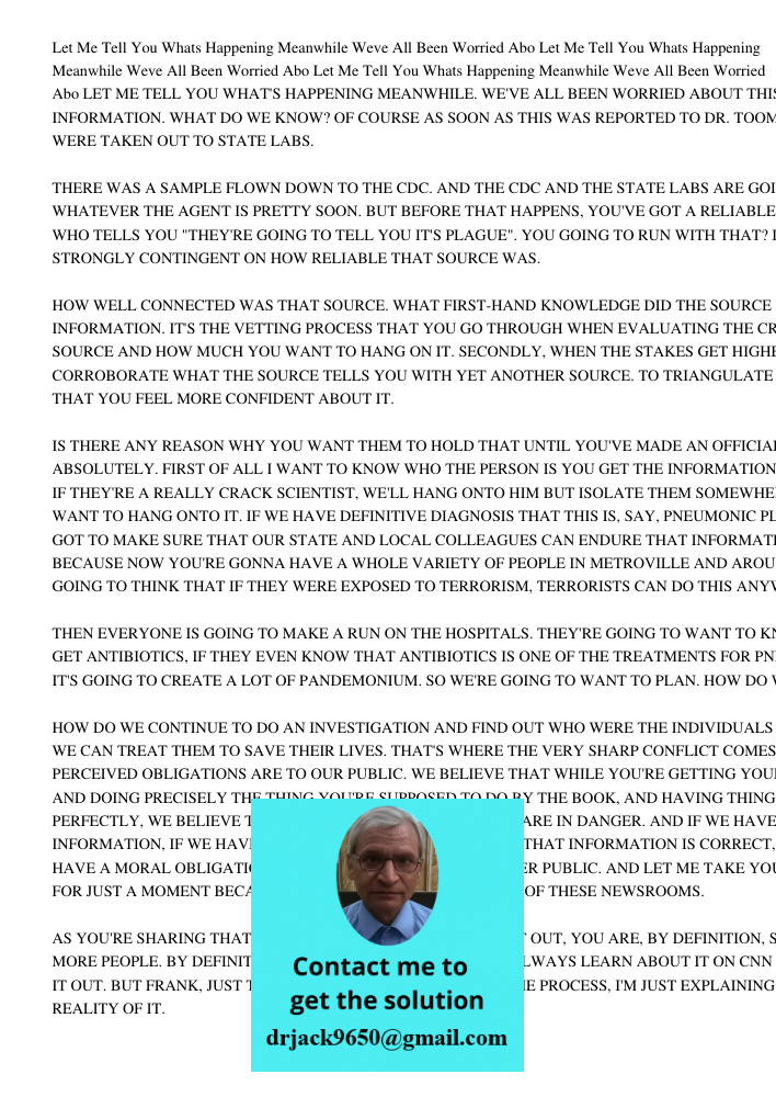 Let Me Tell You Whats Happening Meanwhile Weve All Been Worried Abo LET ME TELL YOU WHAT'S HAPPENING MEANWHILE. WE'VE ALL BEEN WORRIED ABOUT THIS VACUUM OF INFO
