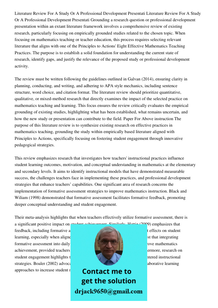 Grounding a research question or professional development presentation within an extant literature framework involves a comprehensive review of existing researc