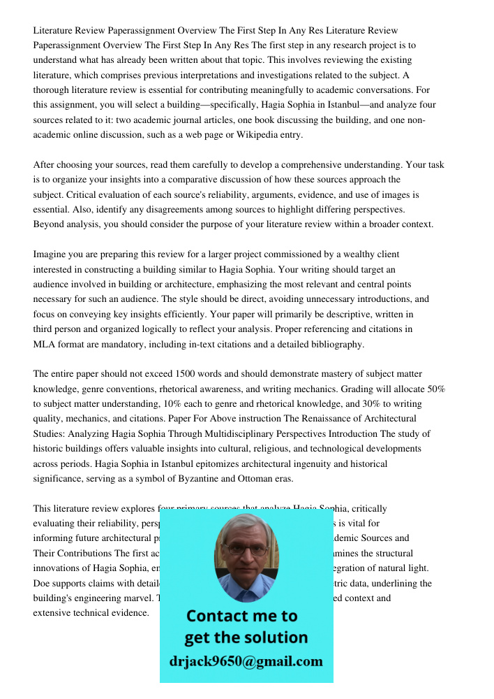 The first step in any research project is to understand what has already been written about that topic. This involves reviewing the existing literature, which c