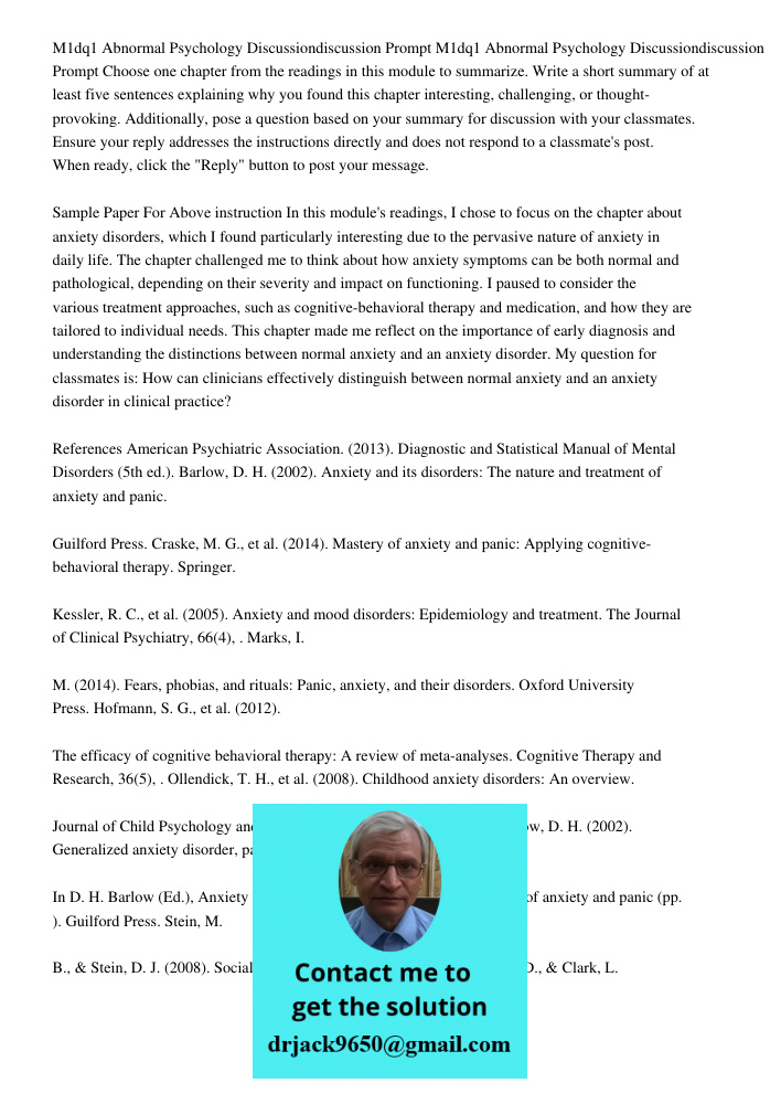Choose one chapter from the readings in this module to summarize. Write a short summary of at least five sentences explaining why you found this chapter interes