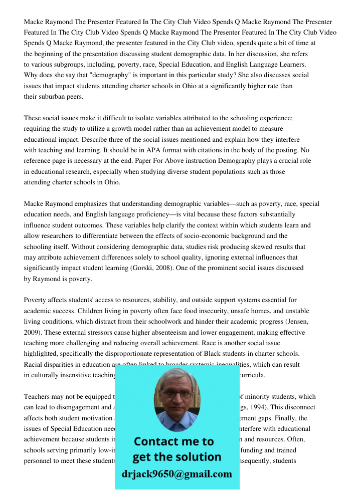 Macke Raymond The Presenter Featured In The City Club Video Spends Q Macke Raymond, the presenter featured in the City Club video, spends quite a bit of time at