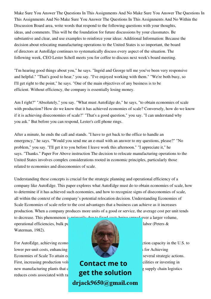 Make Sure You Answer The Questions In This Assignments And No Within the Discussion Board area, write words that respond to the following questions with your th