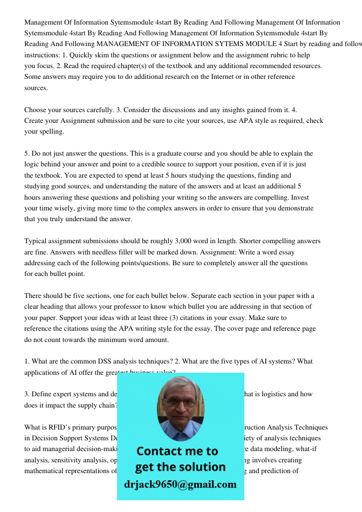 Management Of Information Sytemsmodule 4start By Reading And Following MANAGEMENT OF INFORMATION SYTEMS MODULE 4 Start by reading and following these instructio