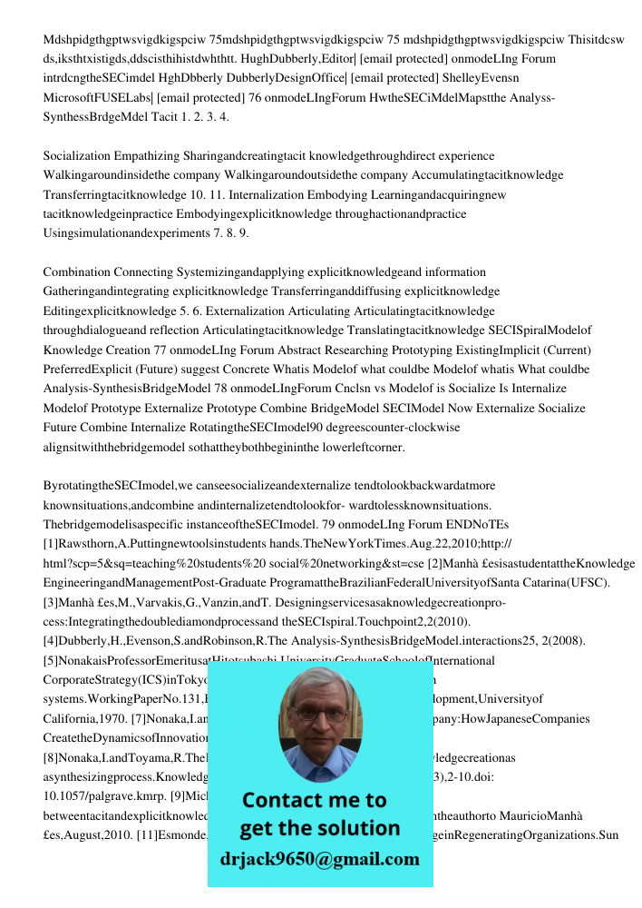 75 mdshpidgthgptwsvigdkigspciw Thisitdcsw ds,iksthtxistigds,ddscisthihistdwhthtt. HughDubberly,Editor| [email protected] onmodeLIng Forum intrdcngtheSECimdel Hg