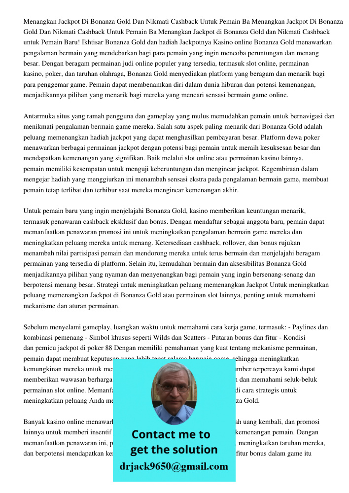 Menangkan Jackpot di Bonanza Gold dan Nikmati Cashback untuk Pemain Baru! Ikhtisar Bonanza Gold dan hadiah Jackpotnya Kasino online Bonanza Gold menawarkan peng