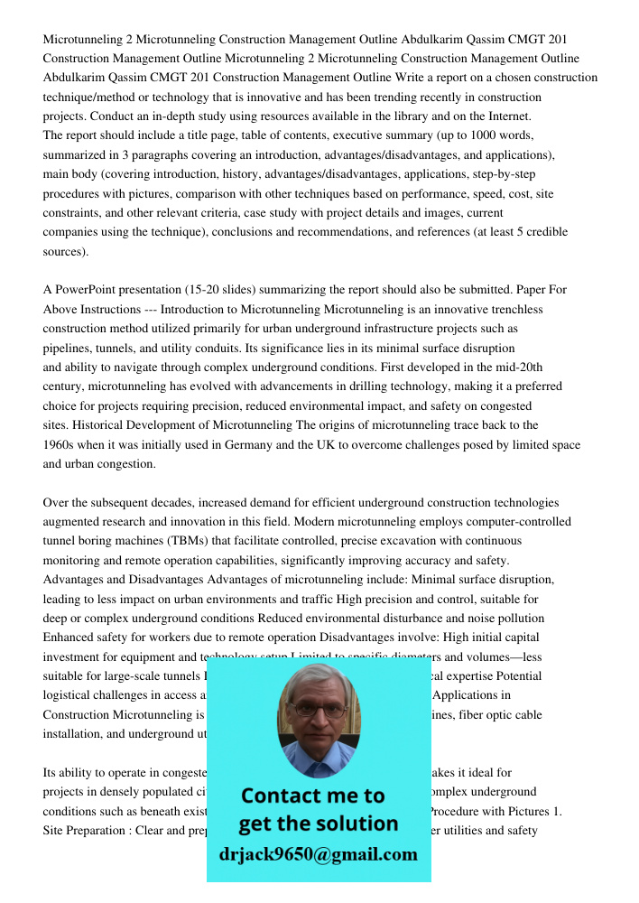 Write a report on a chosen construction technique/method or technology that is innovative and has been trending recently in construction projects. Conduct an in
