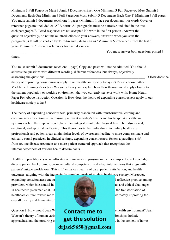 Minimum 3 Full Pagesyou Must Submit 3 Documents Each One 1) Minimum 3 full pages You must submit 3 documents (each one 1 pages) Minimum 1 page per document- not