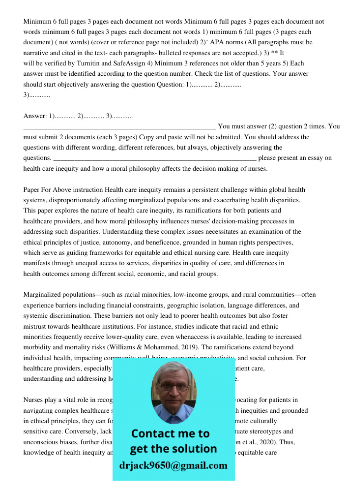 Minimum 6 full pages 3 pages each document not words 1) minimum 6 full pages (3 pages each document) ( not words) (cover or reference page not included) 2)¨APA 