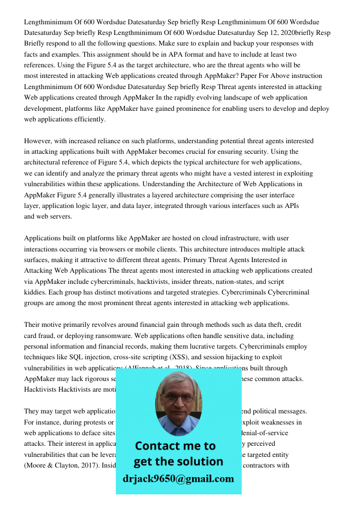 Lengthminimum Of 600 Wordsdue Datesaturday Sep 12, 2020briefly Resp Briefly respond to all the following questions. Make sure to explain and backup your respons