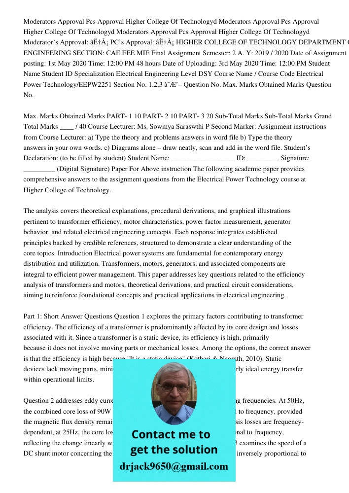 Moderators Approval Pcs Approval Higher College Of Technologyd Moderator’s Approval: âˆš PC’s Approval: âˆš HIGHER COLLEGE OF TECHNOLOGY DEPARTMENT OF ENGINEERI