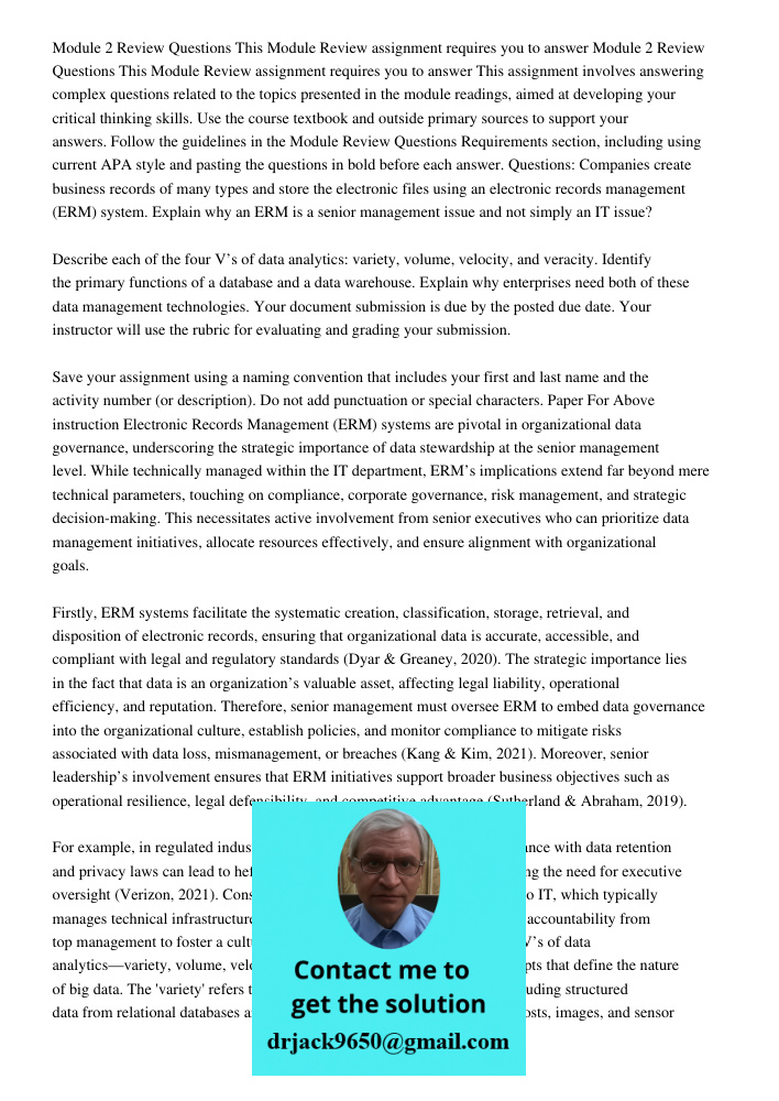 This assignment involves answering complex questions related to the topics presented in the module readings, aimed at developing your critical thinking skills. 