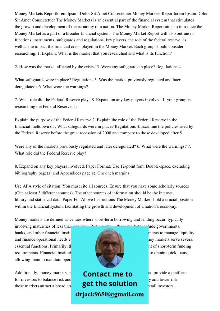 The Money Markets is an essential part of the financial system that stimulates the growth and development of the economy of a nation. The Money Market Report ai