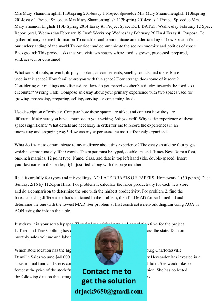 Mrs Mary Shannonenglish 113bspring 2014essay 1 Project Spacedue Mrs. Mary Shannon English 113B Spring 2014 Essay #1 Project Space DUE DATES: Wednesday February 